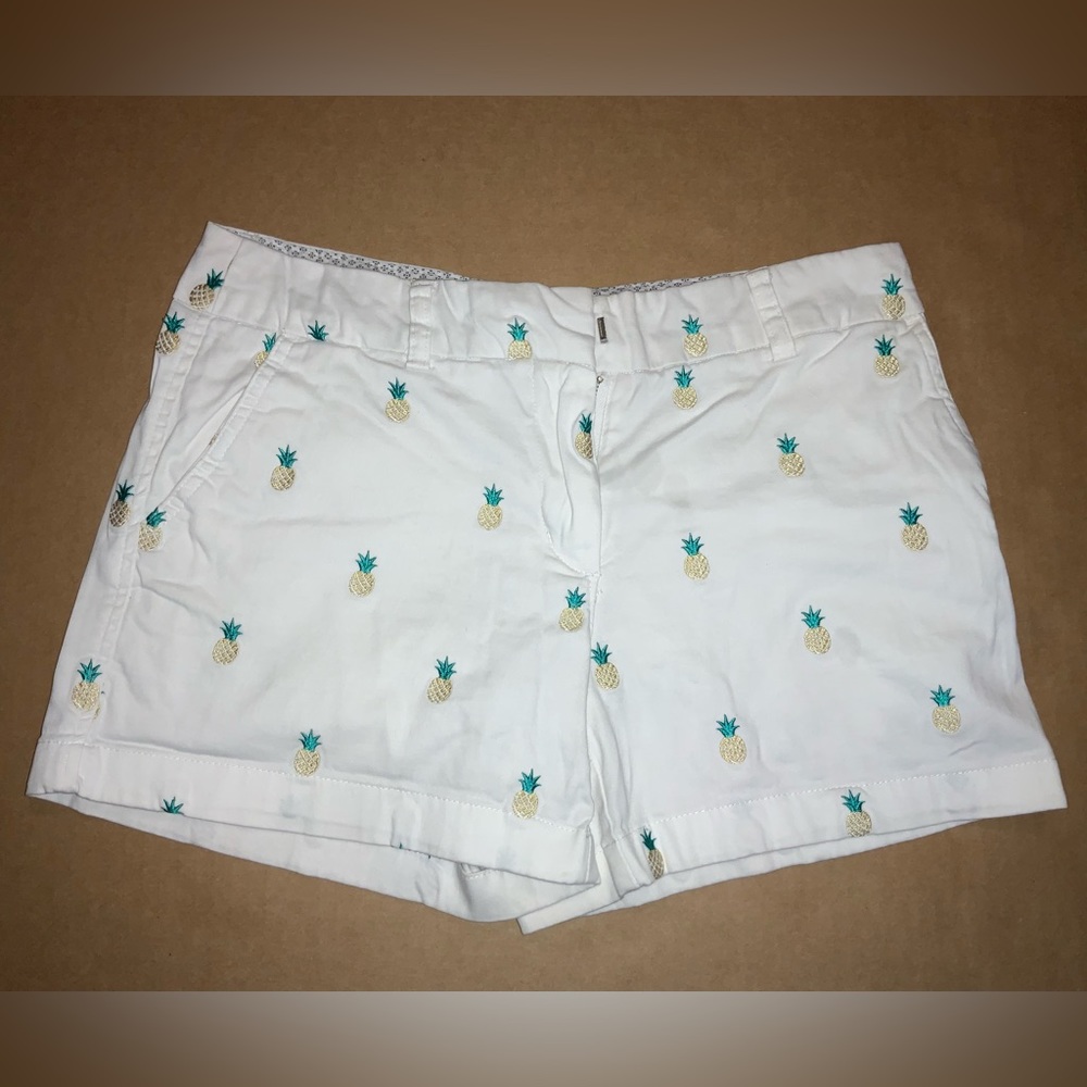 British Khaki Pineapple Print shorts